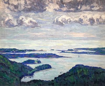 Allen Tucker coastal oil painting