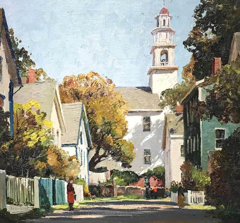 NHAC painting: Anthony Thieme, Gould Court Gloucester, MA