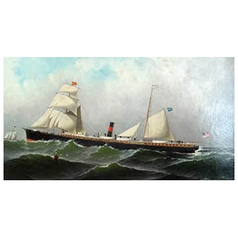 Antonio Jacobsen painting of ship
