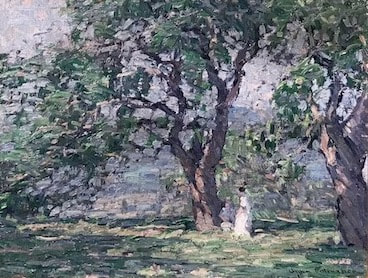NHAC painting: John Fulton Folinsbee (1892-1972), In the Orchard, $24,000