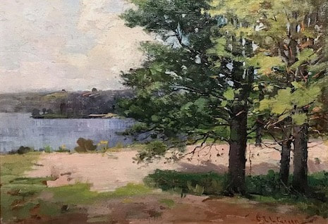 NHAC painting: Charles Edwin Lewis Green (1844-1915), Parker River, Milton, NH, $3,400