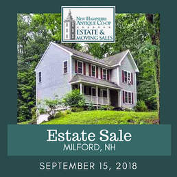 Gray house in Milford NH for NHAC estate sale
