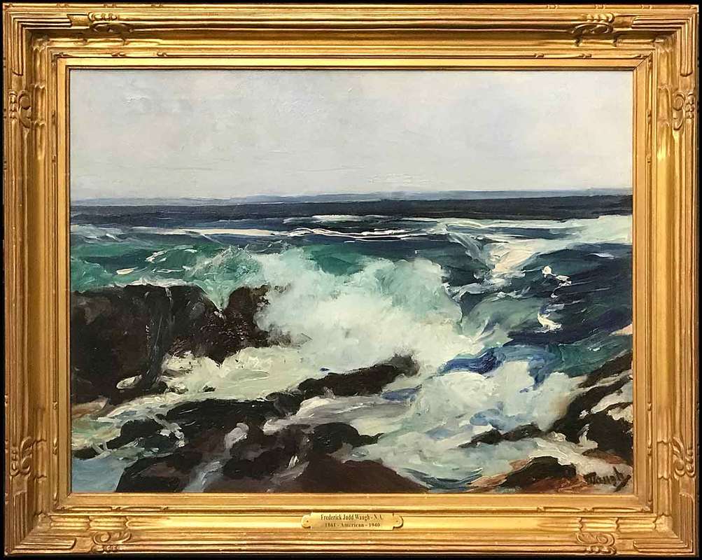 Frederick Judd Waugh (1861-1940), crashing waves seascape