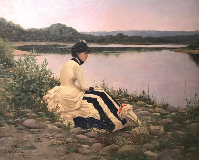 NHAC painting: William Anderson Coffin (1855-1925),  Reflections, 1885, $115,000